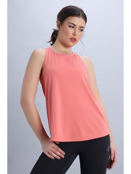 Zivame - Peach Solid Relaxed Tank Top