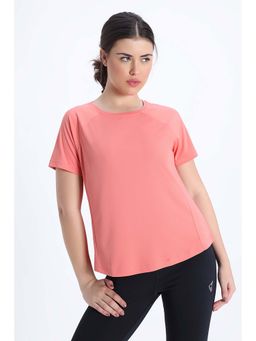Zivame - Peach Solid Relaxed T-Shirt