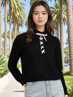 KOTTY - Black Solid Sweatshirt