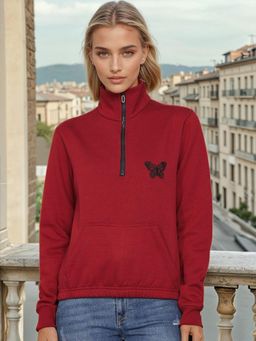 KOTTY - Maroon Printed Sweatshirt