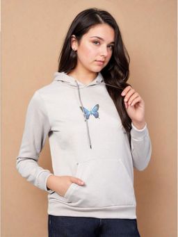 KOTTY - Grey Printed Hoodie