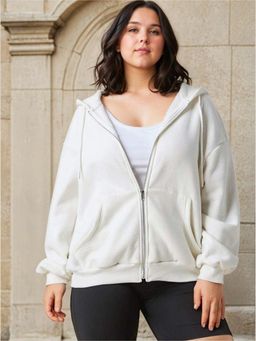 KOTTY - White Solid Hoodie