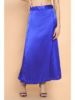 Soch - Women Blue Satin Solid/plain Petticoat