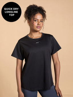 Kica - Quick Dry Active Tunic T-Shirt with Curved Hem