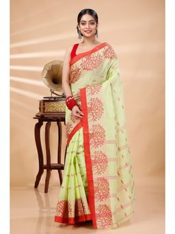 DipDiya - Women Green Pure Cotton Saree