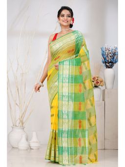 DipDiya - Women Yellow Pure Cotton Saree