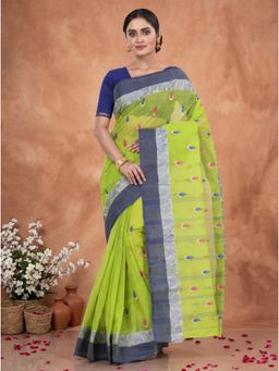 DipDiya - Women Green Pure Cotton Saree