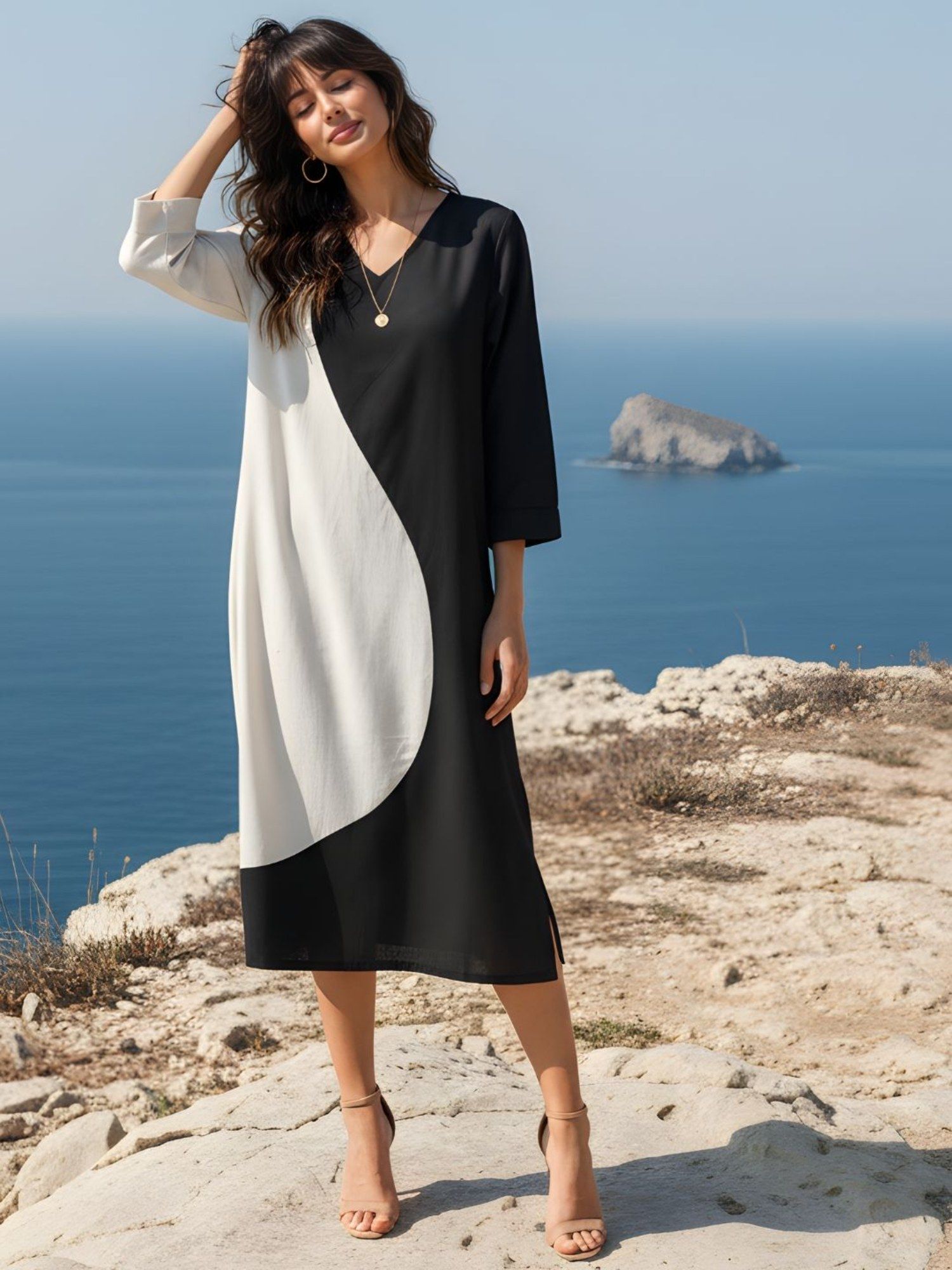 dora dori Women Black Cotton Dress-picture-13