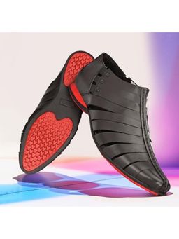 Hitz - Men's Black Leather Slip-On Shoes