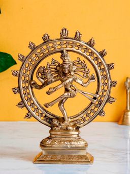 eCraftIndia - Dancing Natraja Decorative Handcrafted Brass Figurine