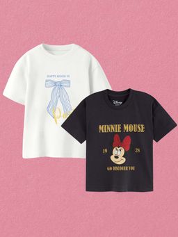 Napchief - Girls Multi-Color Character T-shirts (Pack of 2)