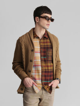 Jack & Jones - Brown Slim Fit Sweater