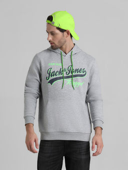 Jack & Jones - Grey Hooded Sweatshirt