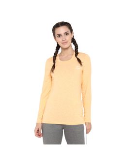 Alcis - Women Orange Solid Round Neck T-shirt