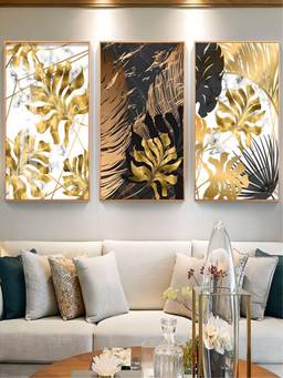 The Handmade Flair - Nordic Tropical Framed Wall Art (Pack of 3)