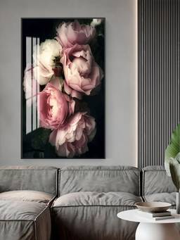 The Handmade Flair - Floral Ink Art Vintage Framed Wall Art