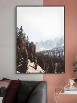 The Handmade Flair - Landscape Mountain Forest Framed Wall Art