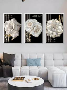 The Handmade Flair - Botanical Floral Framed Wall Art (Pack of 3)
