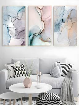 The Handmade Flair - Colored Agate Framed Wall Art (Pack of 3)