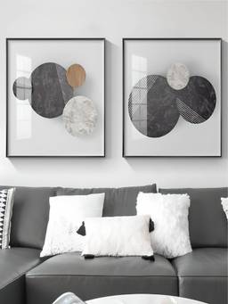 The Handmade Flair - Geometric Framed Wall Art (Pack of 2)