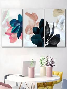 The Handmade Flair - Colored Leaves Framed Wall Art (Pack of 3)