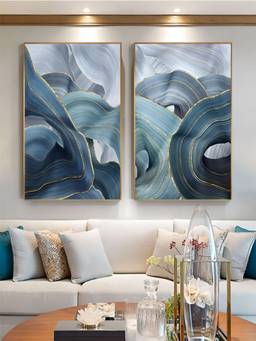 The Handmade Flair - Silver Ribbon Framed Wall Art (Pack of 2)