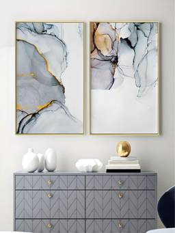 The Handmade Flair - Minimalist Framed Wall Art (Pack of 2)