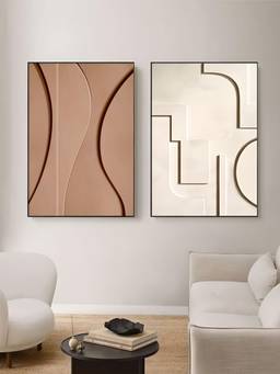 The Handmade Flair - Minimalist Framed Wall Art (Pack of 2)