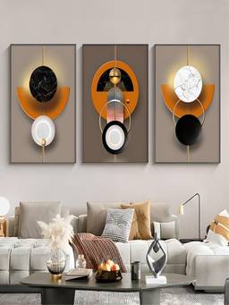 The Handmade Flair - Elements Aesthetics Framed Wall Art (Pack of 3)