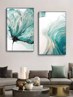 The Handmade Flair - Botanical Floral Framed Wall Art (Pack of 2)