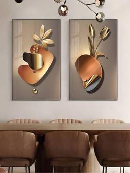 The Handmade Flair - Botanical Minimalist Framed Wall Art (Pack of 2)