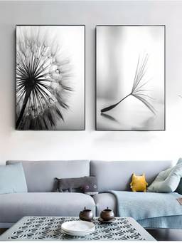 The Handmade Flair - Floral Minimalist Framed Wall Art (Pack of 2)