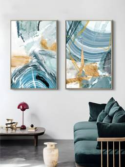 The Handmade Flair - Nordic Summer Framed Wall Art (Pack of 2)