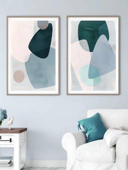 The Handmade Flair - Ink Art Geometric Framed Wall Art (Pack of 2)