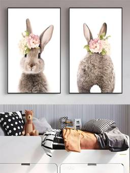 The Handmade Flair - Floral Ink Art Framed Wall Art (Pack of 2)