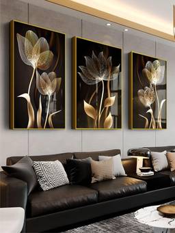 The Handmade Flair - Floral Framed Wall Art (Pack of 3)