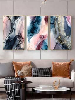 The Handmade Flair - Alien Clouds Framed Wall Art (Pack of 3)