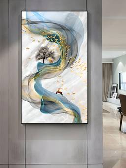 The Handmade Flair - Golden Stags Framed Wall Art