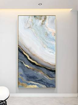 The Handmade Flair - Golden Marble Framed Wall Art
