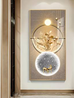 The Handmade Flair - Golden Circle Framed Wall Art