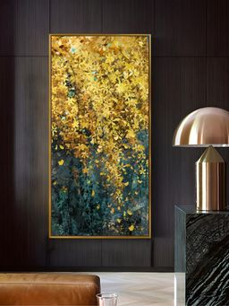 The Handmade Flair - Golden Cascade Framed Wall Art