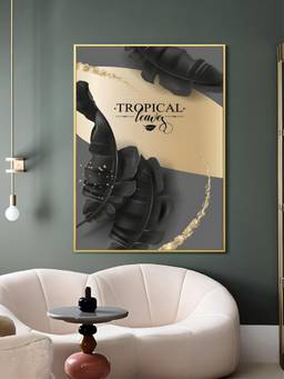 The Handmade Flair - Golden Tropical Framed Wall Art