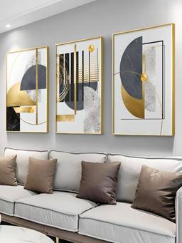 The Handmade Flair - Geometric Framed Wall Art (Pack of 3)