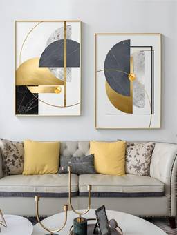 The Handmade Flair - Geometric Framed Wall Art (Pack of 2)