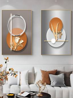 The Handmade Flair - Nordic Bohemian Framed Wall Art (Pack of 2)