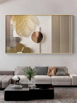 The Handmade Flair - Brown Golden Framed Wall Art