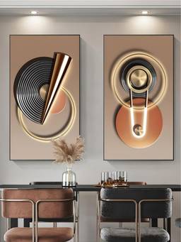 The Handmade Flair - Aesthetics Geometry Framed Wall Art (Pack of 2)