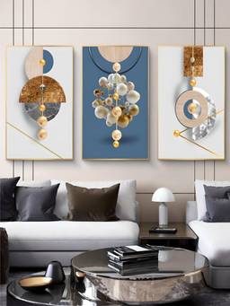 The Handmade Flair - Geometric Framed Wall Art (Pack of 3)