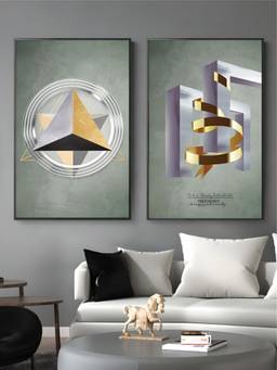 The Handmade Flair - Geometric Framed Wall Art (Pack of 2)