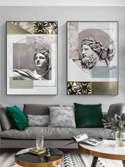 The Handmade Flair - Geometry Renaissance Framed Wall Art (Pack of 2)